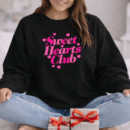 Sweet Hearts Club Valentine Shirt | Pink Love Sweatshirt