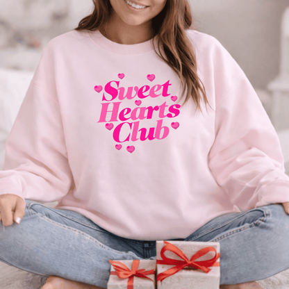 Sweet Hearts Club Valentine Shirt | Pink Love Sweatshirt