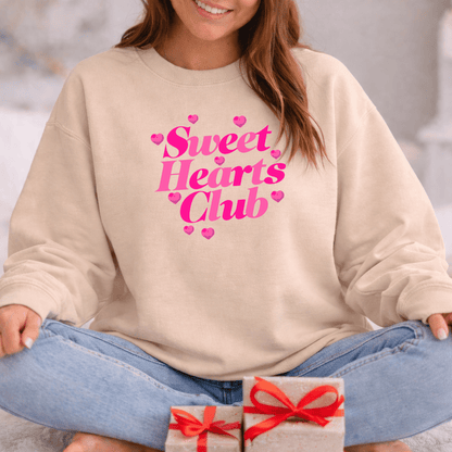 Sweet Hearts Club Valentine Shirt | Pink Love Sweatshirt