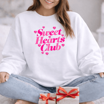 Sweet Hearts Club Valentine Shirt | Pink Love Sweatshirt