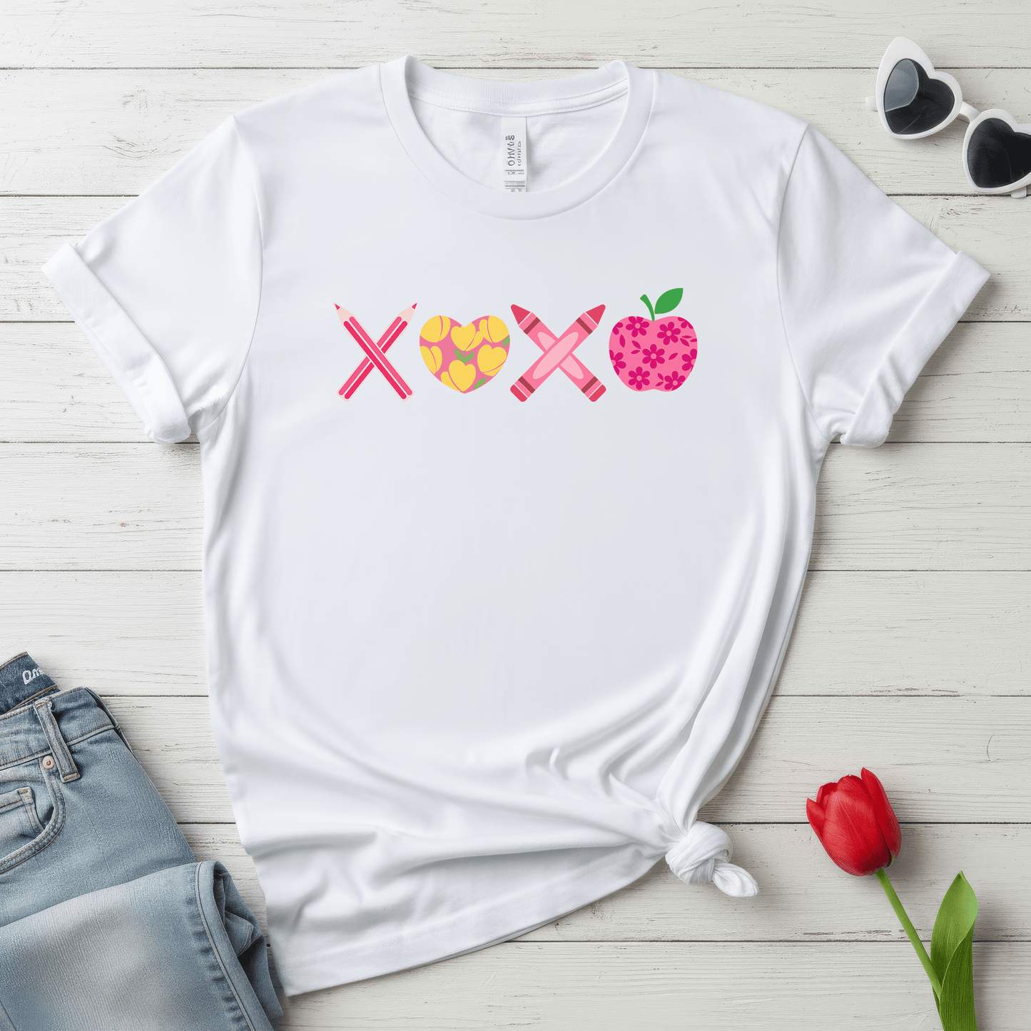 School XOXO Valentine Shirt | Teacher & Classroom Valentine Tee