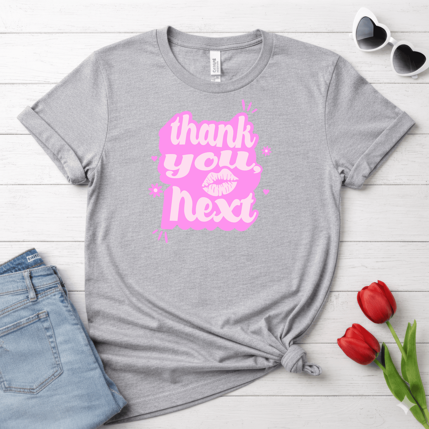 Thank You, Next Valentine Shirt | Flirty Pink Love Tee