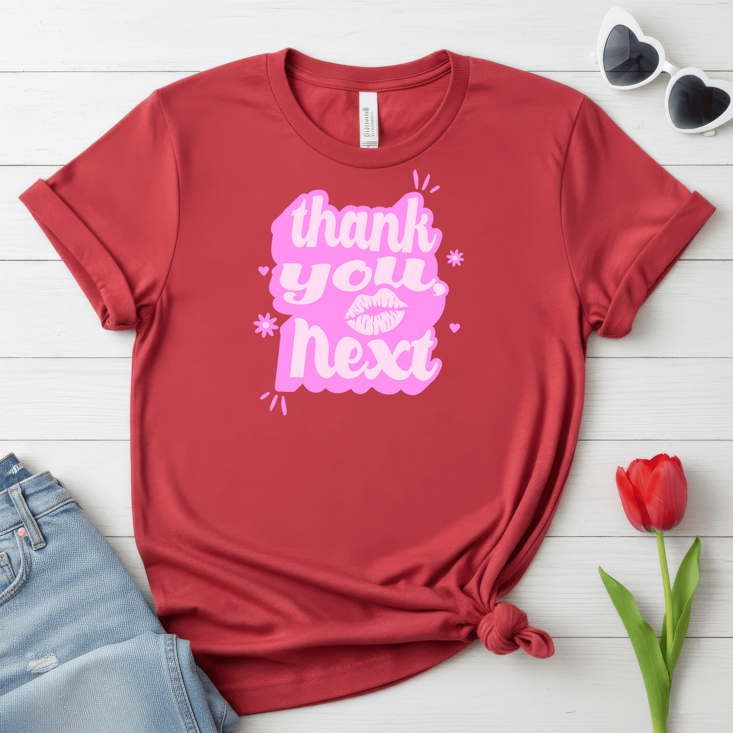 Thank You, Next Valentine Shirt | Flirty Pink Love Tee