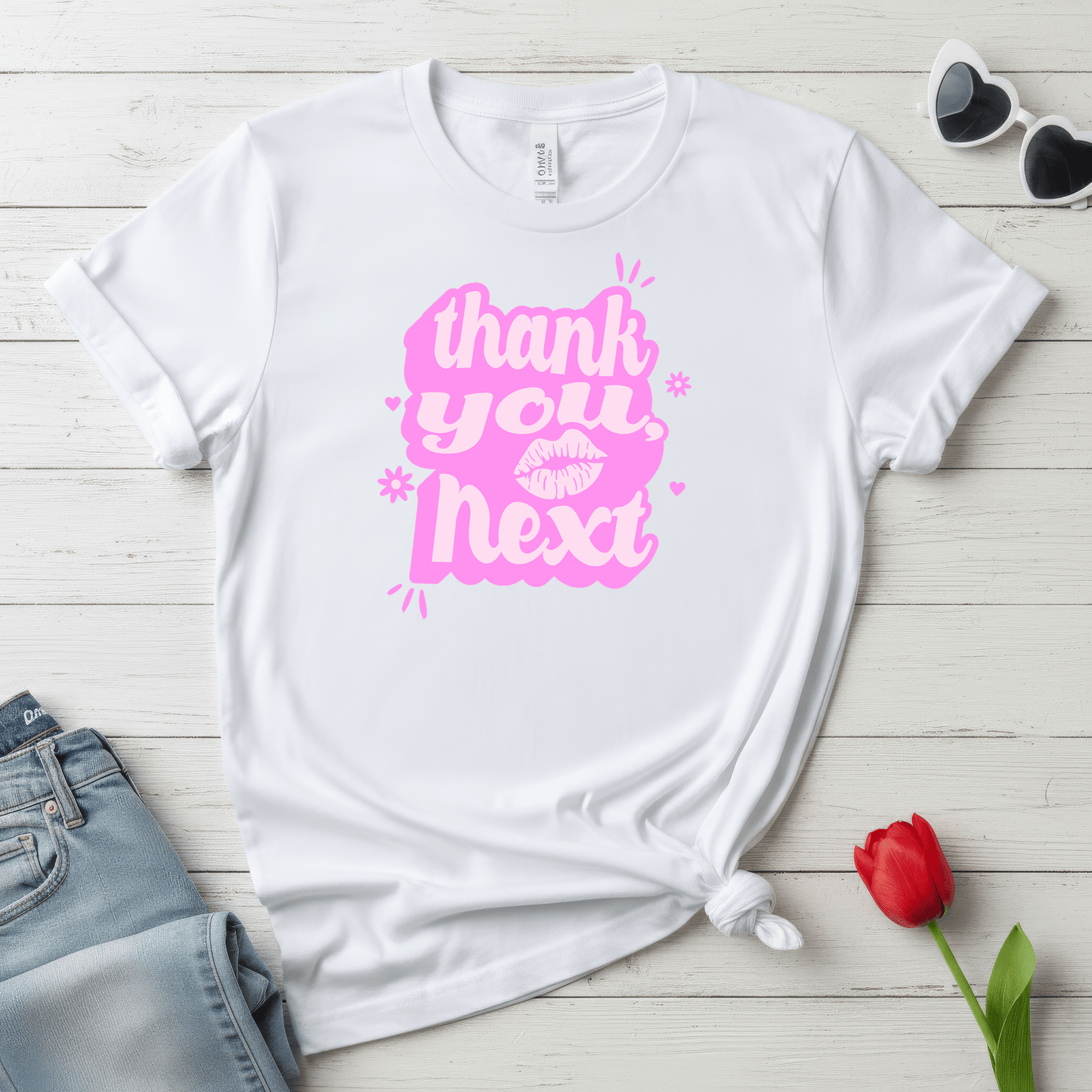 Thank You, Next Valentine Shirt | Flirty Pink Love Tee