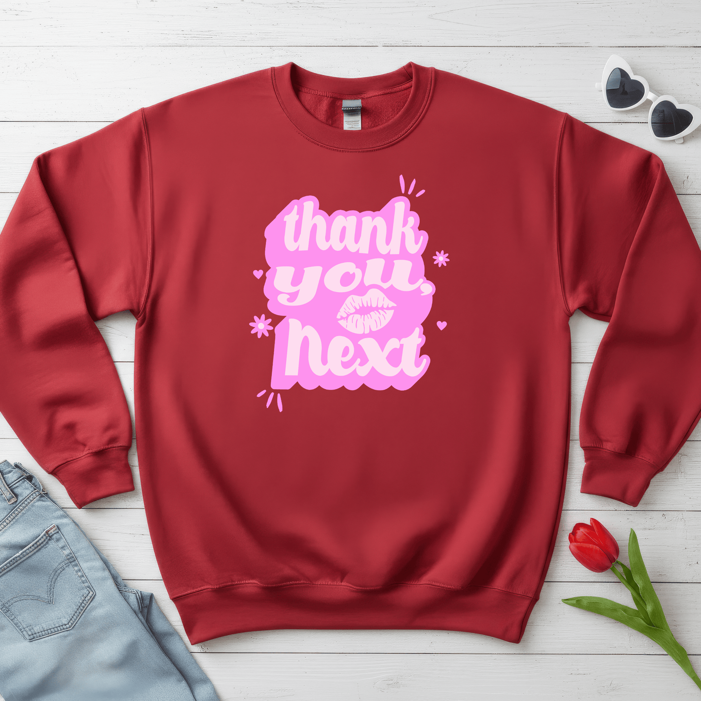 Thank You, Next Valentine Shirt | Flirty Pink Love Sweatshirt