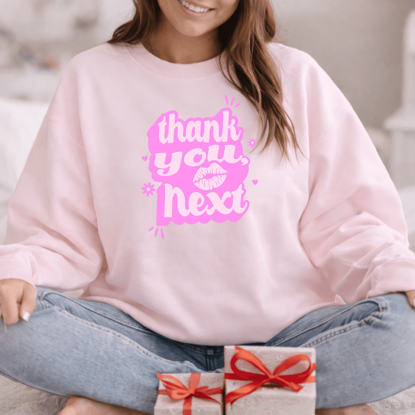 Thank You, Next Valentine Shirt | Flirty Pink Love Sweatshirt
