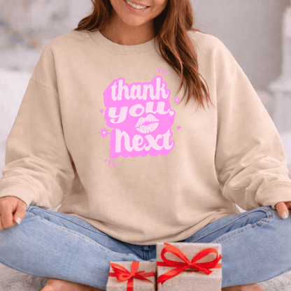 Thank You, Next Valentine Shirt | Flirty Pink Love Sweatshirt
