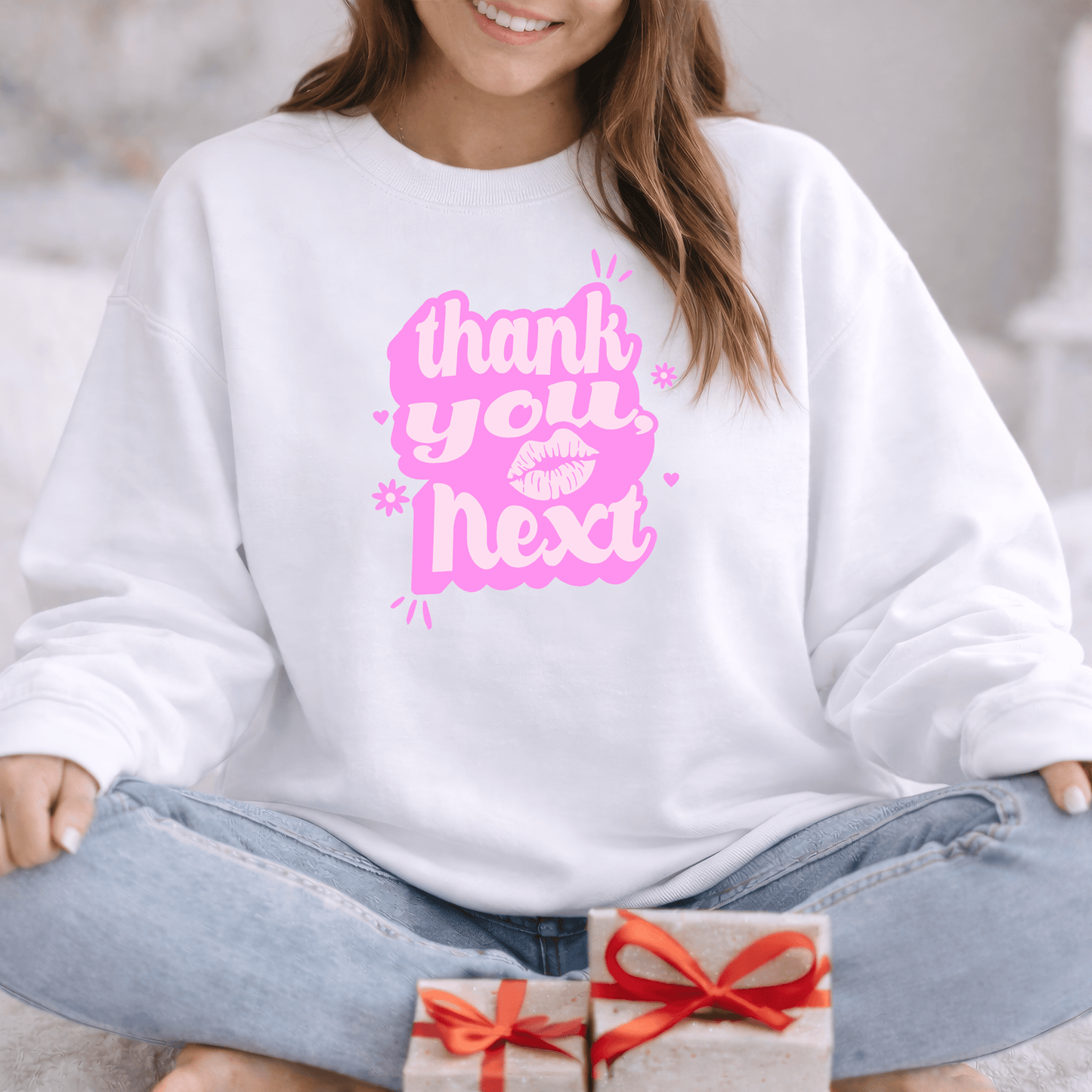 Thank You, Next Valentine Shirt | Flirty Pink Love Sweatshirt