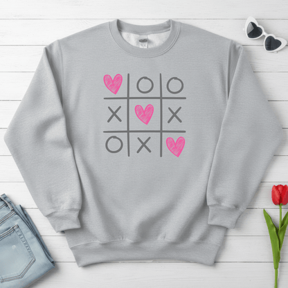 Tic Tac Love Valentine Shirt | XOXO Heart Game Sweatshirt