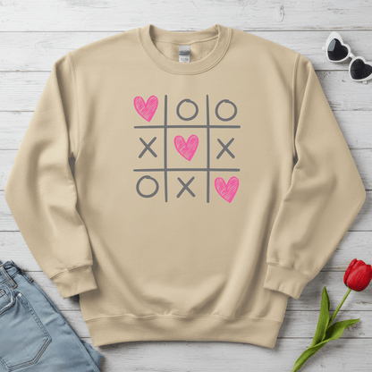 Tic Tac Love Valentine Shirt | XOXO Heart Game Sweatshirt