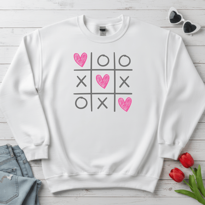 Tic Tac Love Valentine Shirt | XOXO Heart Game Sweatshirt