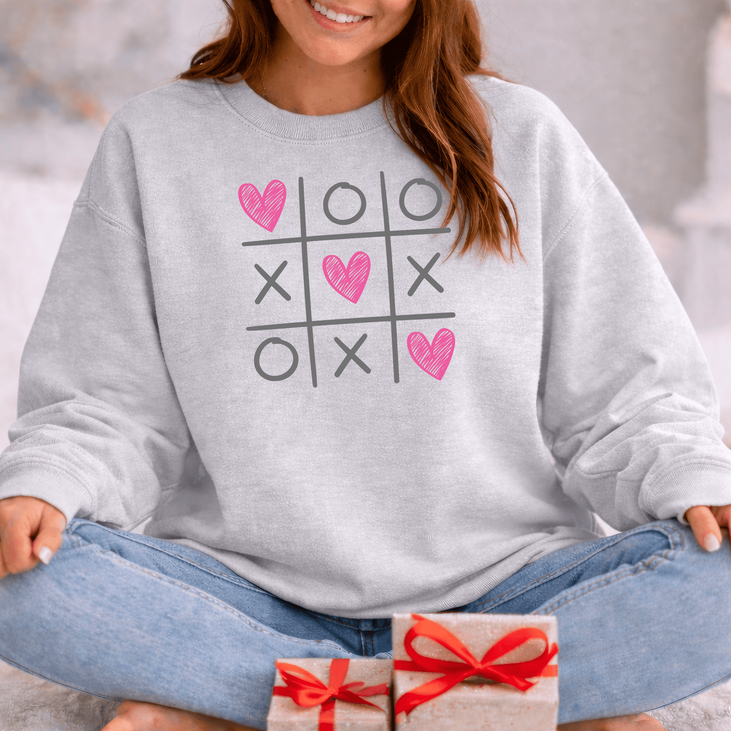 Tic Tac Love Valentine Shirt | XOXO Heart Game Sweatshirt