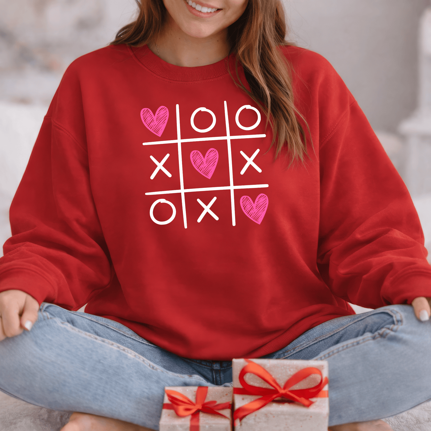 Tic Tac Love Valentine Shirt | XOXO Heart Game Sweatshirt