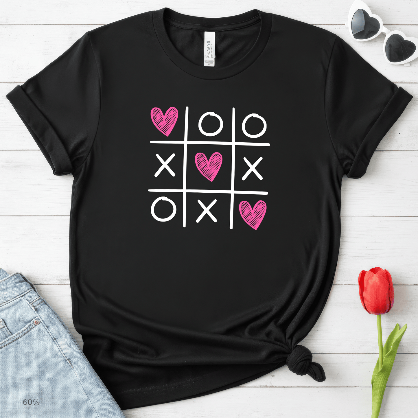 Tic Tac Love Valentine Shirt | XOXO Heart Game Tee