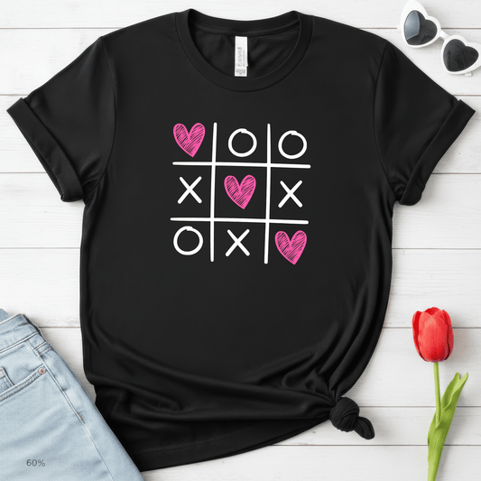 Tic Tac Love Valentine Shirt | XOXO Heart Game Tee