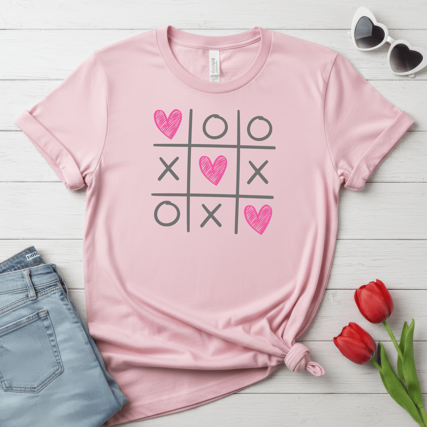 Tic Tac Love Valentine Shirt | XOXO Heart Game Tee