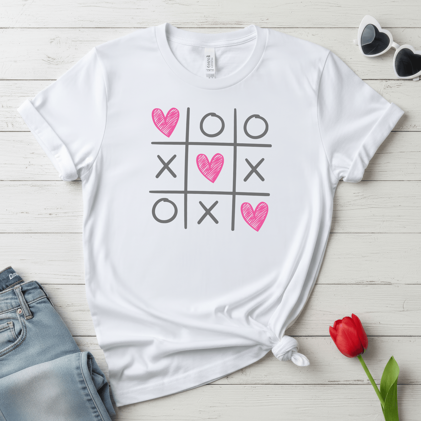 Tic Tac Love Valentine Shirt | XOXO Heart Game Tee