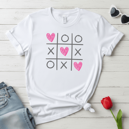 Tic Tac Love Valentine Shirt | XOXO Heart Game Tee