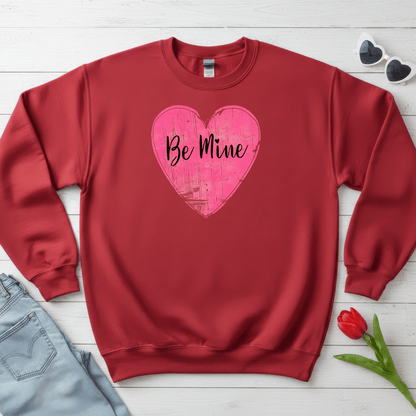 Be Mine Pink Heart Valentine Shirt | Vintage Love Graphic Sweatshirt