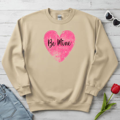 Be Mine Pink Heart Valentine Shirt | Vintage Love Graphic Sweatshirt