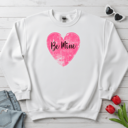 Be Mine Pink Heart Valentine Shirt | Vintage Love Graphic Sweatshirt