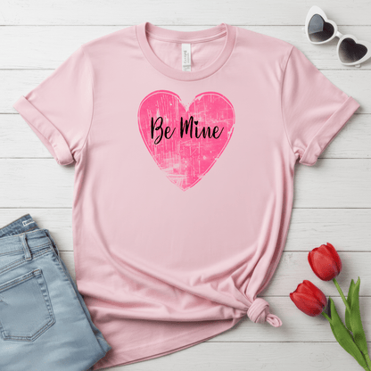 Be Mine Pink Heart Valentine Shirt | Vintage Love Graphic Tee