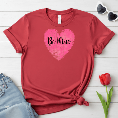 Be Mine Pink Heart Valentine Shirt | Vintage Love Graphic Tee