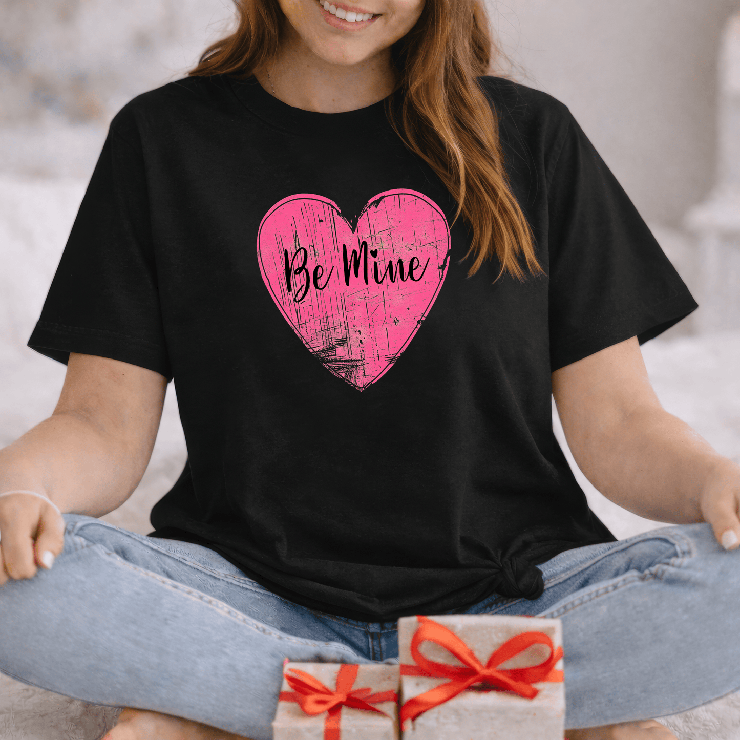 Be Mine Pink Heart Valentine Shirt | Vintage Love Graphic Tee