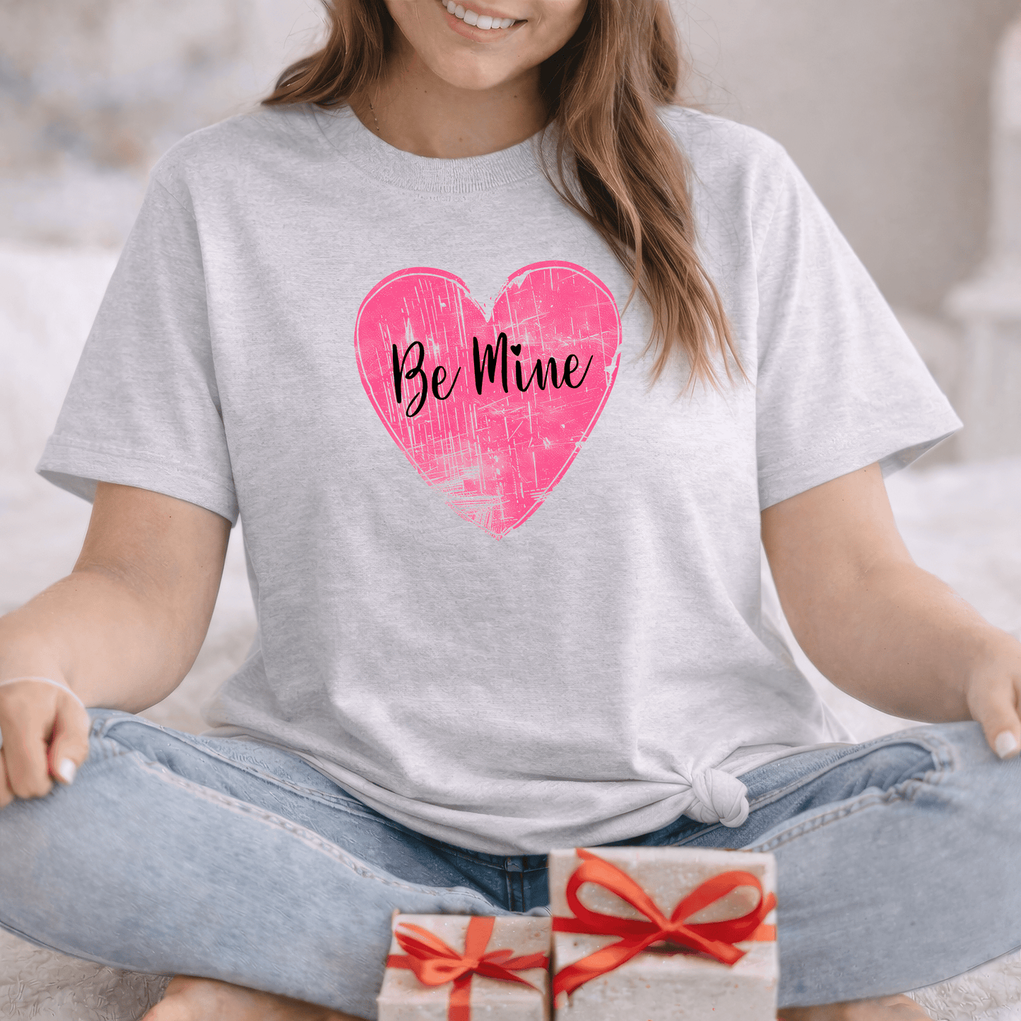 Be Mine Pink Heart Valentine Shirt | Vintage Love Graphic Tee