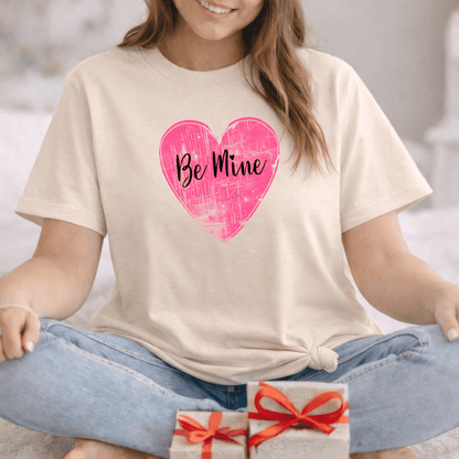 Be Mine Pink Heart Valentine Shirt | Vintage Love Graphic Tee