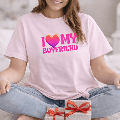 I Love My Boyfriend Valentine Shirt | Cute Heart Graphic Tee