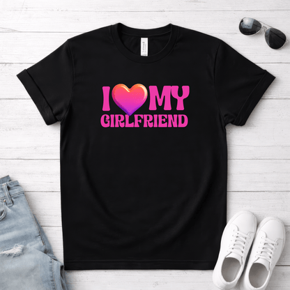 I Love My Girlfriend Valentine Shirt | Cute Heart Graphic Tee