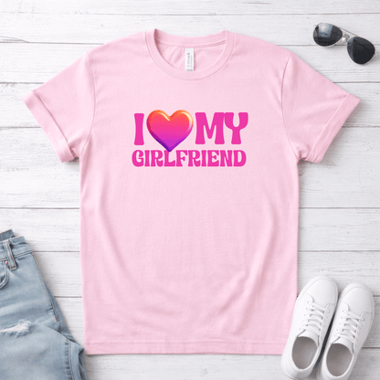I Love My Girlfriend Valentine Shirt | Cute Heart Graphic Tee