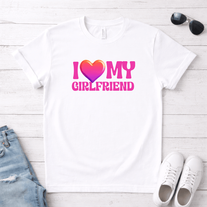 I Love My Girlfriend Valentine Shirt | Cute Heart Graphic Tee
