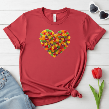 Candy Heart Love Shirt | Colorful Gummy Heart Valentine Tee