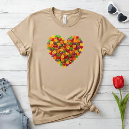 Candy Heart Love Shirt | Colorful Gummy Heart Valentine Tee