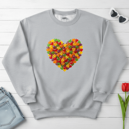 Candy Heart Love Shirt | Colorful Gummy Heart Valentine Sweatshirt