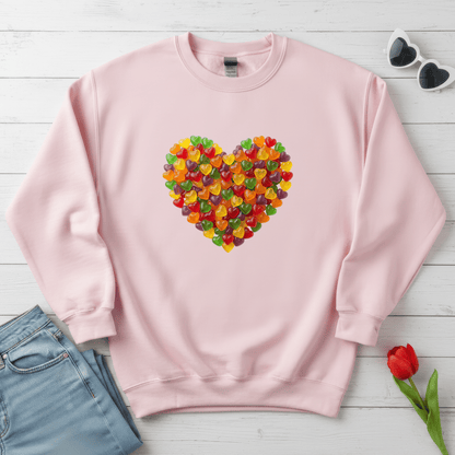 Candy Heart Love Shirt | Colorful Gummy Heart Valentine Sweatshirt