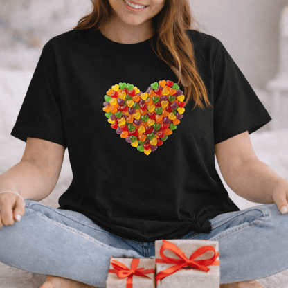 Candy Heart Love Shirt | Colorful Gummy Heart Valentine Tee