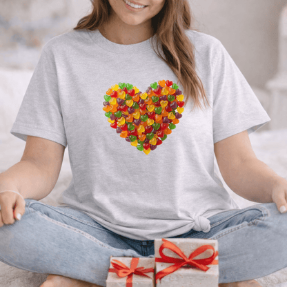 Candy Heart Love Shirt | Colorful Gummy Heart Valentine Tee