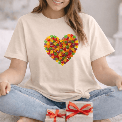 Candy Heart Love Shirt | Colorful Gummy Heart Valentine Tee