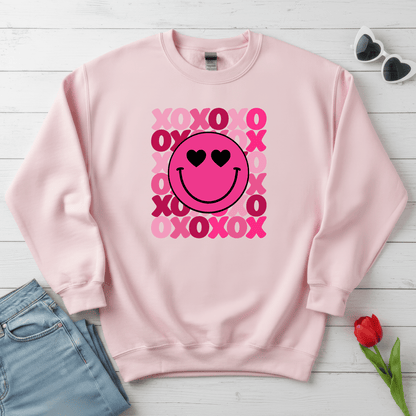 XOXO Smiley Valentine Shirt | Cute Heart Eyes Valentine Sweatshirt