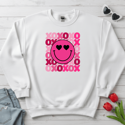 XOXO Smiley Valentine Shirt | Cute Heart Eyes Valentine Sweatshirt